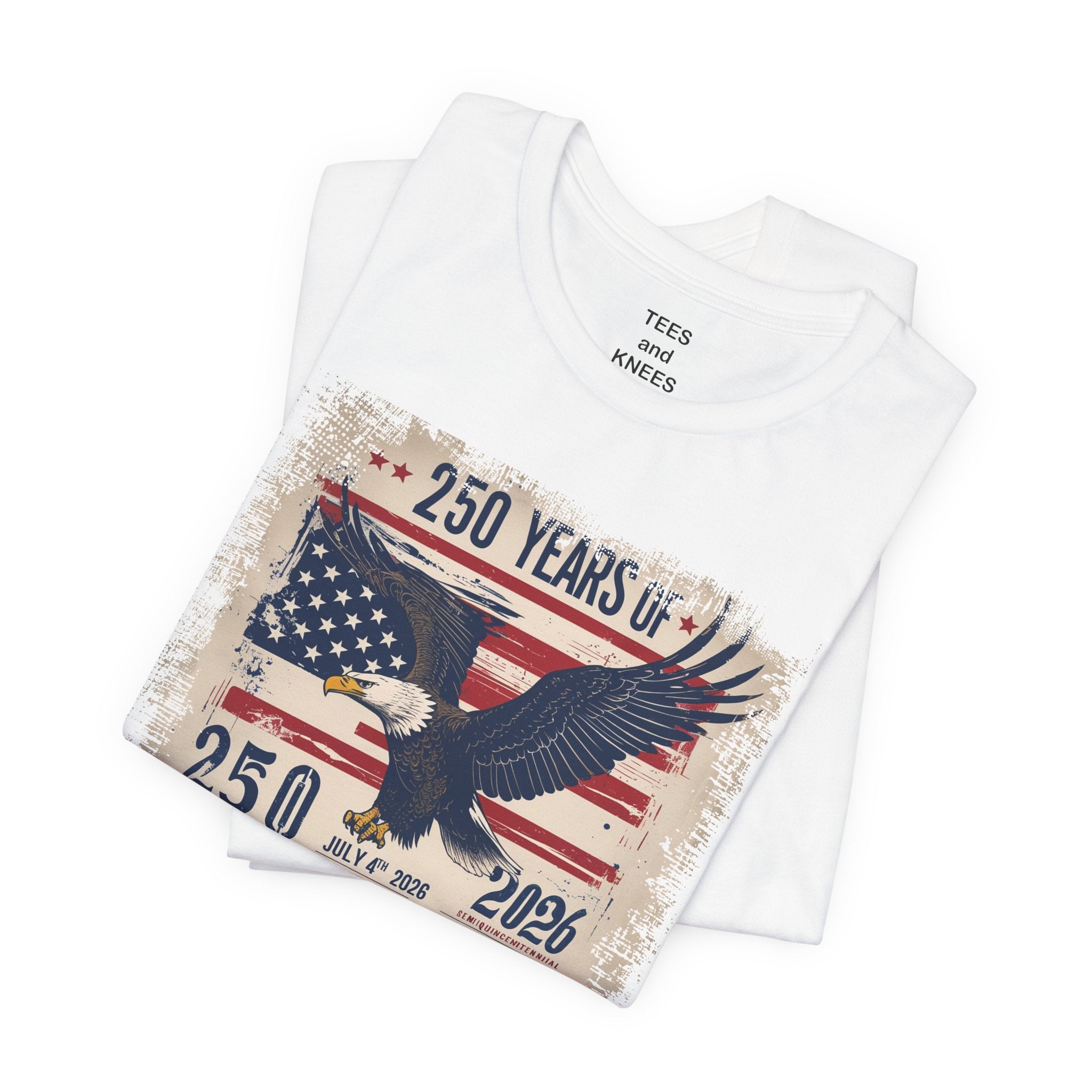 Semiquicentennial Eagle American Flag Tee 250 Years 1776-2026