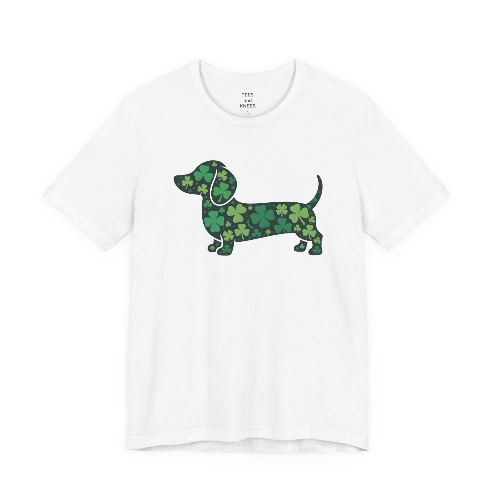 Shamrock Dachshund Puppy Tee | St. Patrick's Day Clover Dog Shirt