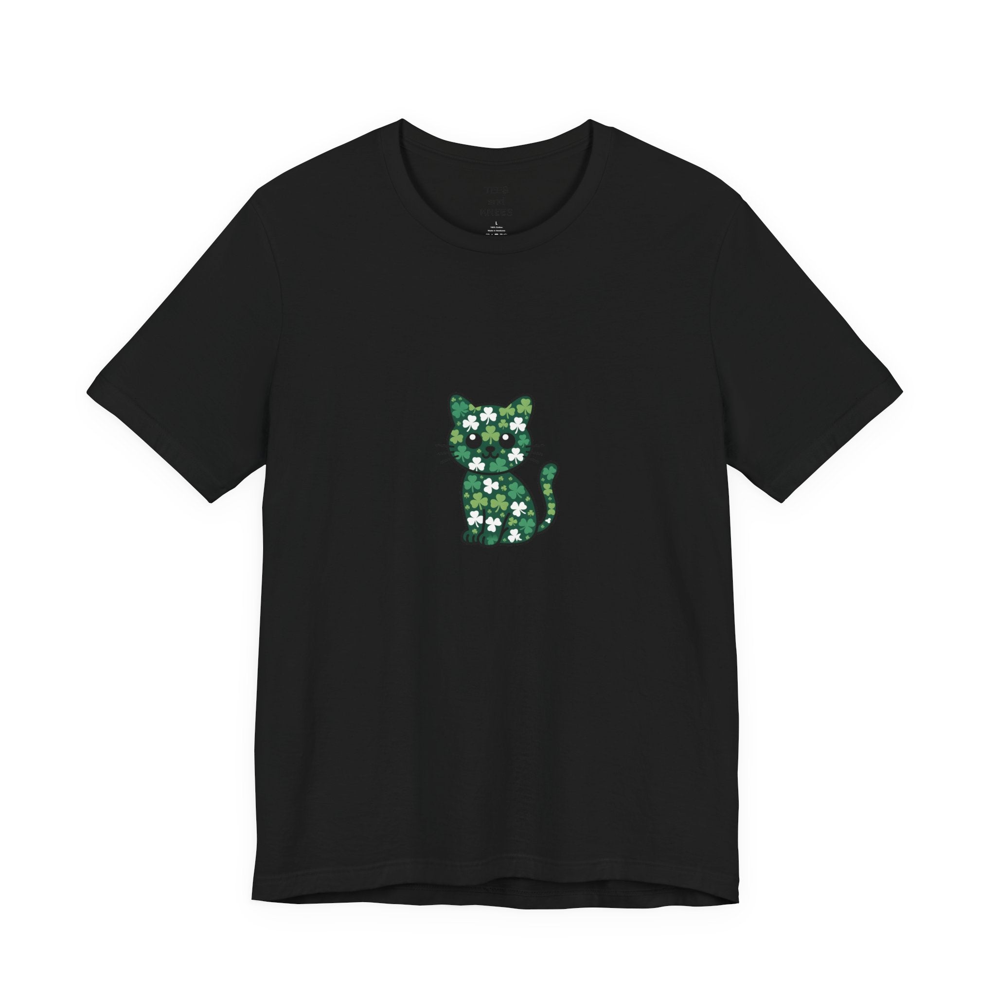 St Patricks Day Cat Shirt Shamrock Kitty Lucky Irish Cat Lover Tee