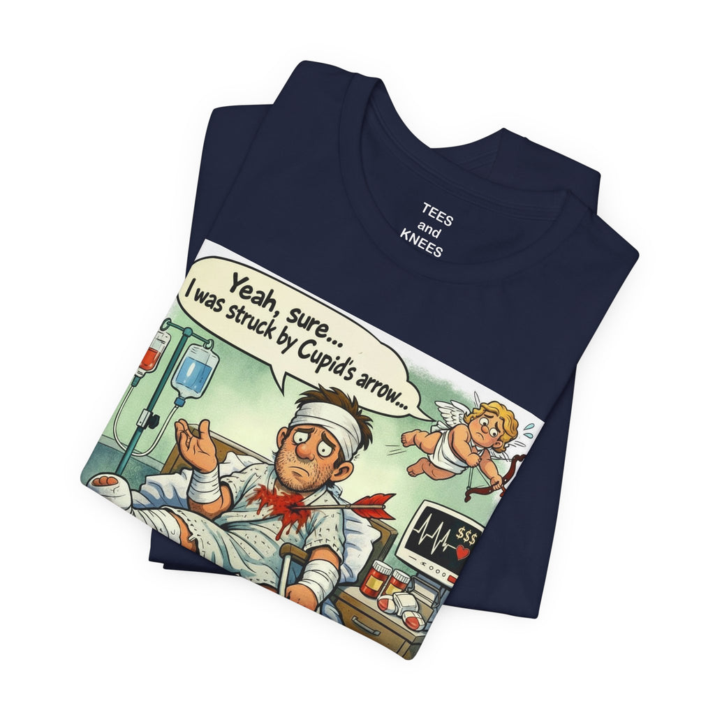 Graphic Tee — "But I Had No Health Insurance!!!" Vintage Comic Hospital Shirt