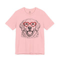 Golden Retriever with Heart Sunglasses T-Shirt | Dog Portrait Tee
