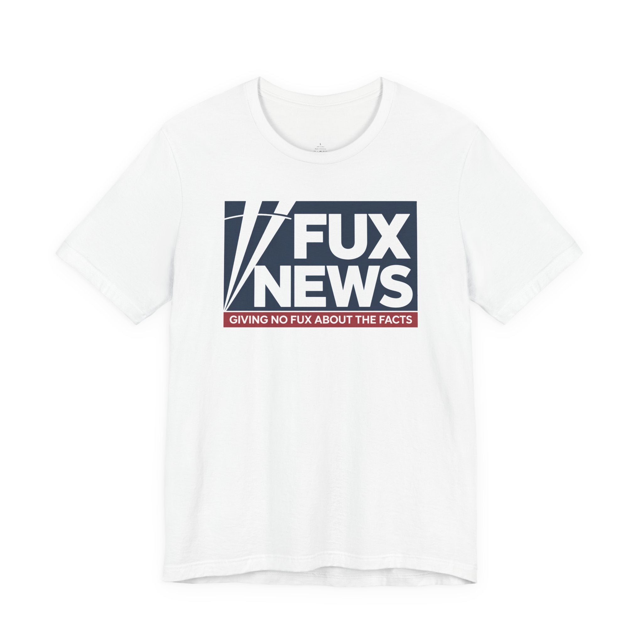Graphic Tee — "FUX NEWS" Satirical Logo T‑Shirt (Giving No Fux About the Facts)