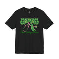 Lucky Clover Script T-Shirt | Green Shamrock Checkerboard St. Patrick's Tee