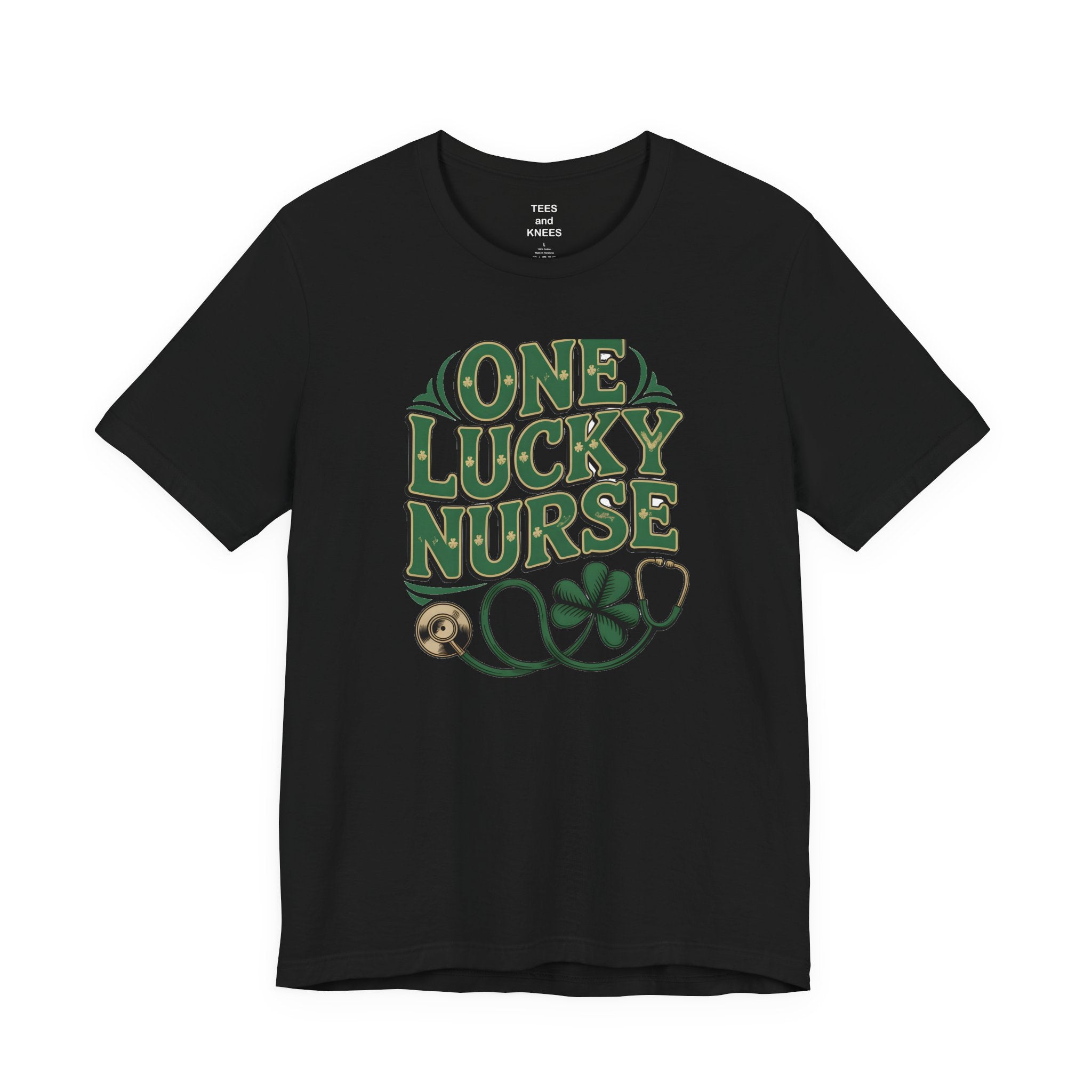 One Lucky Nurse T-Shirt | Stethoscope Shamrock St. Patrick's Day Nurse Tee