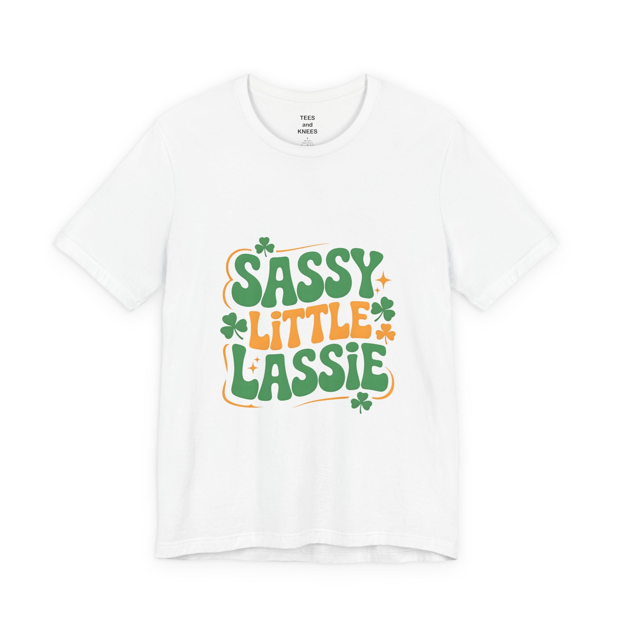 Sassy Little Lassie T-Shirt | St. Patrick's Day Shamrock Typography