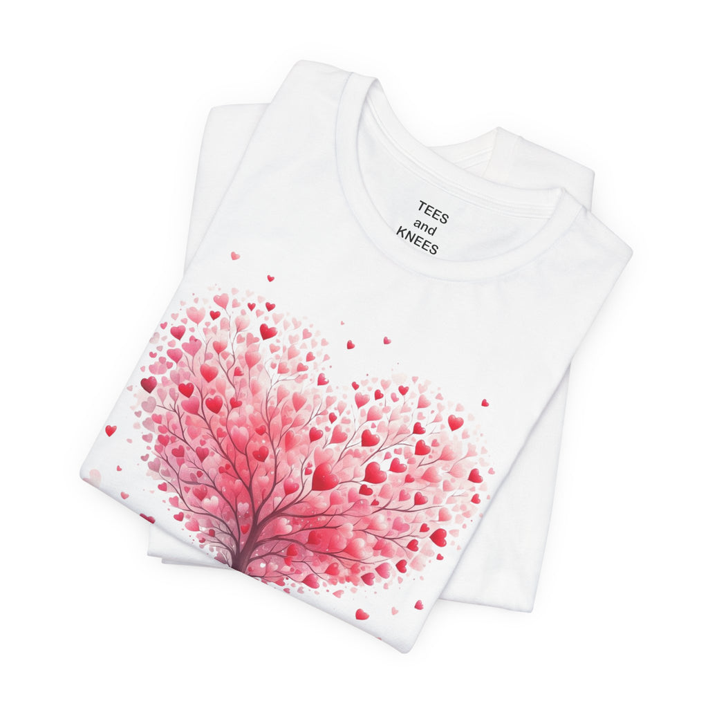 Heart Tree Tee | Pink Heart Tree Illustration, Valentines Shirt