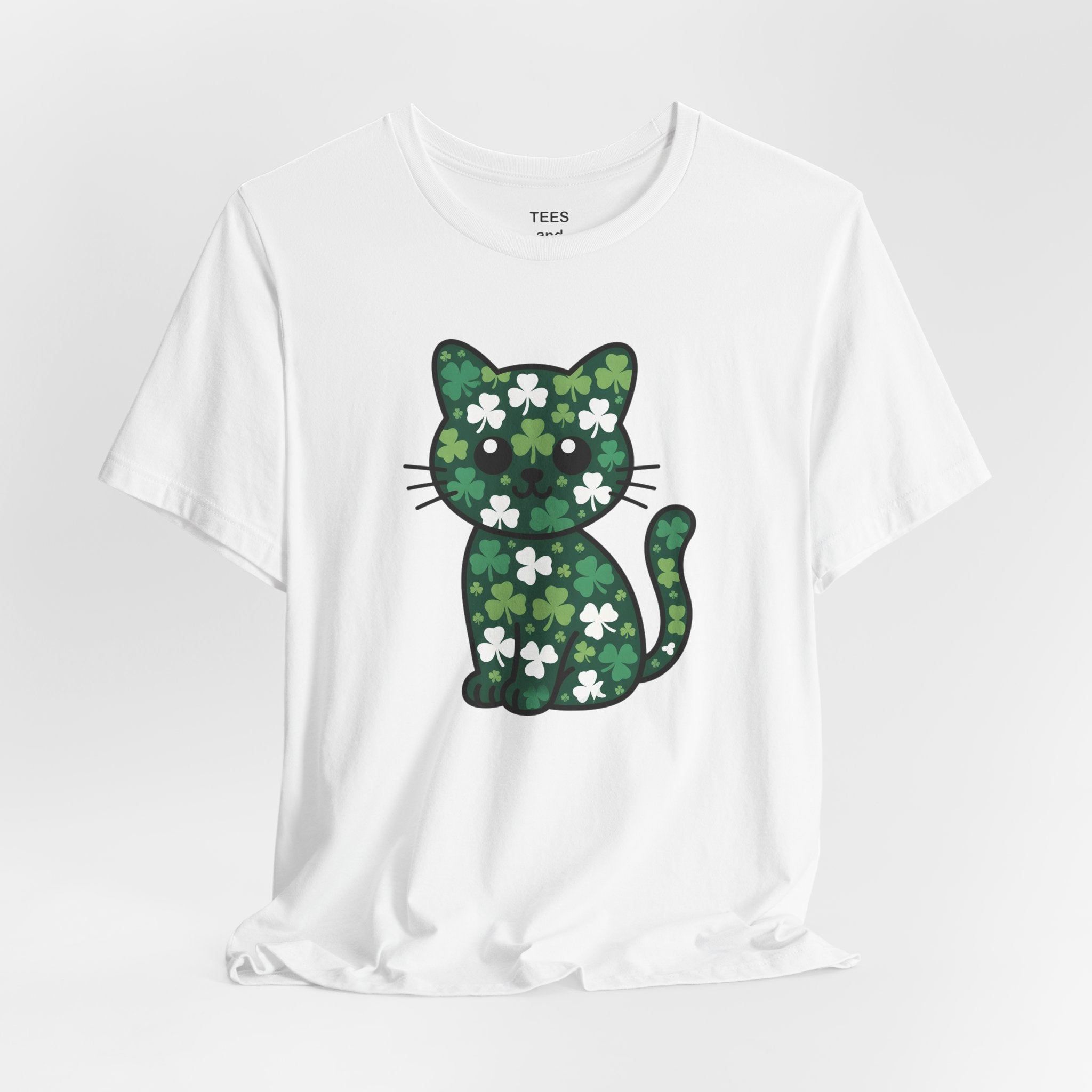 Lucky Cat St Patricks Day Shirt - Shamrock Kitty Tee