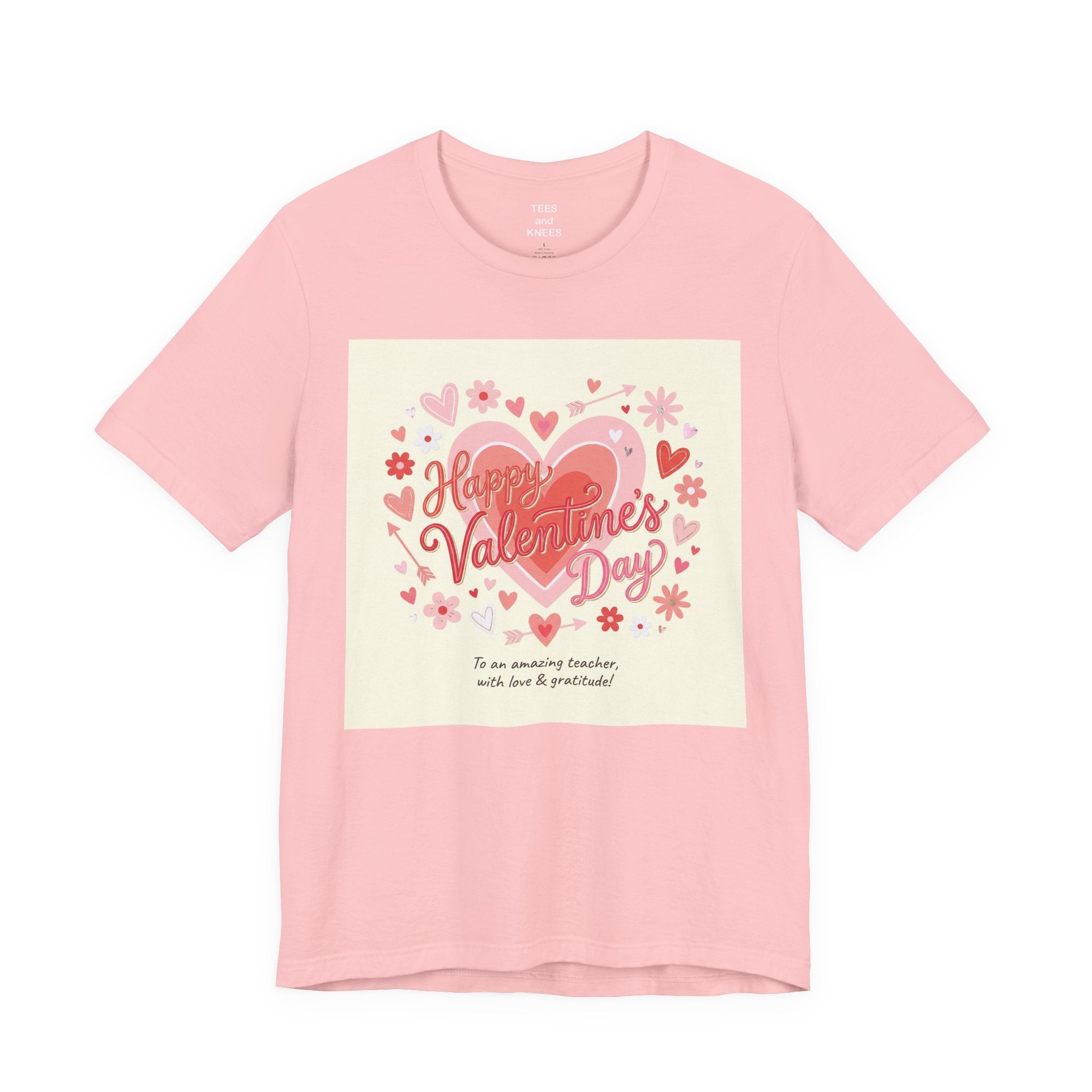 Valentine's Day Heart Card Tee - "Happy Valentine's Day" Graphic T-Shirt