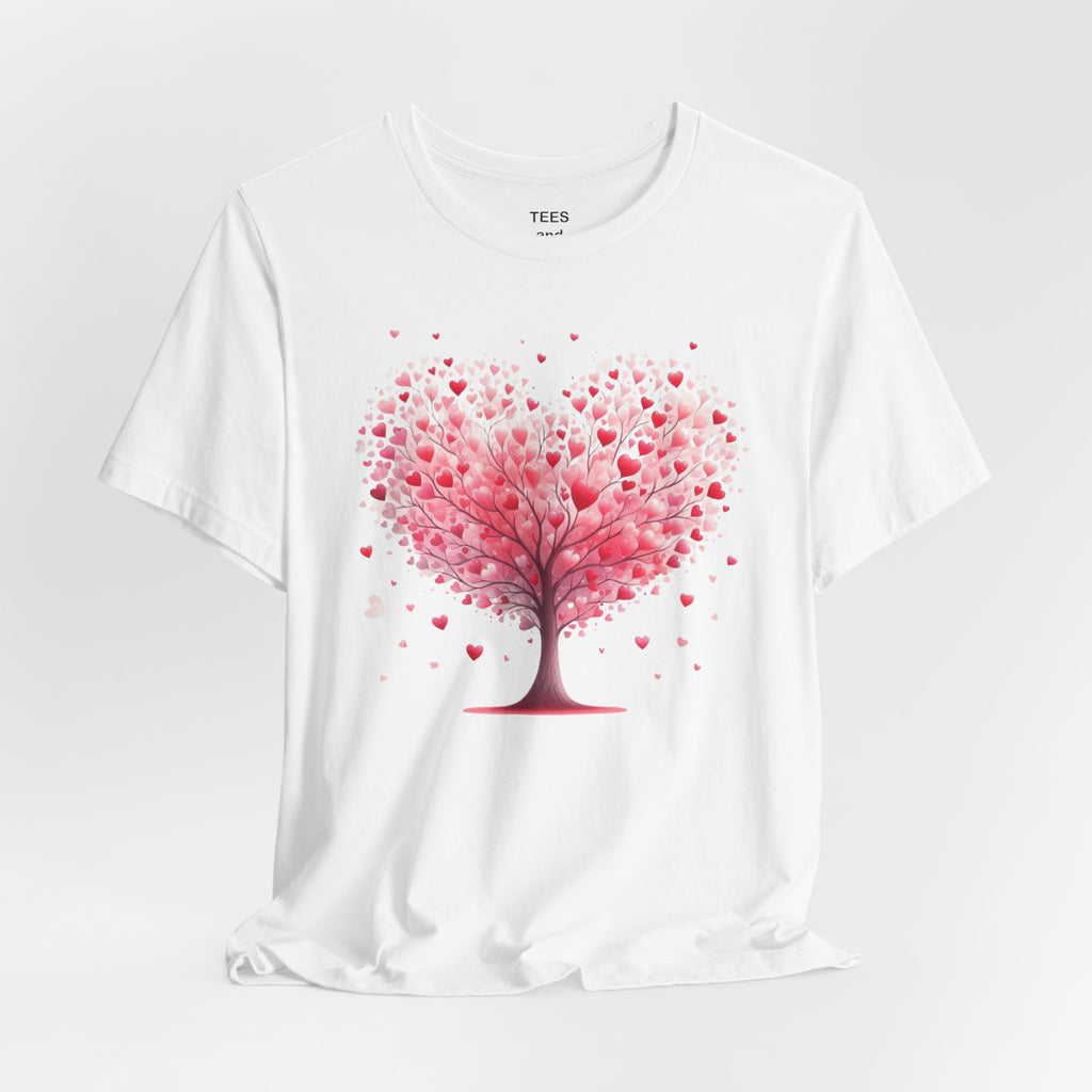 Heart Tree Tee | Pink Heart Tree Illustration, Valentines Shirt