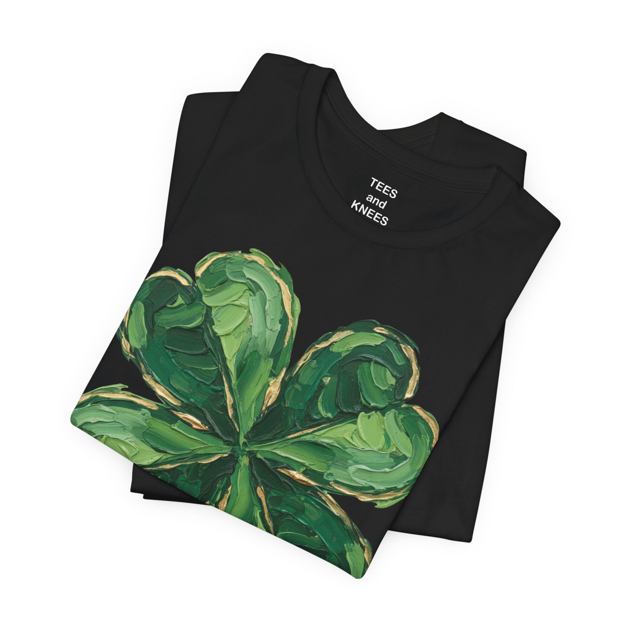 Green Four-Leaf Clover T-Shirt | Shamrock St. Patrick's Day Tee