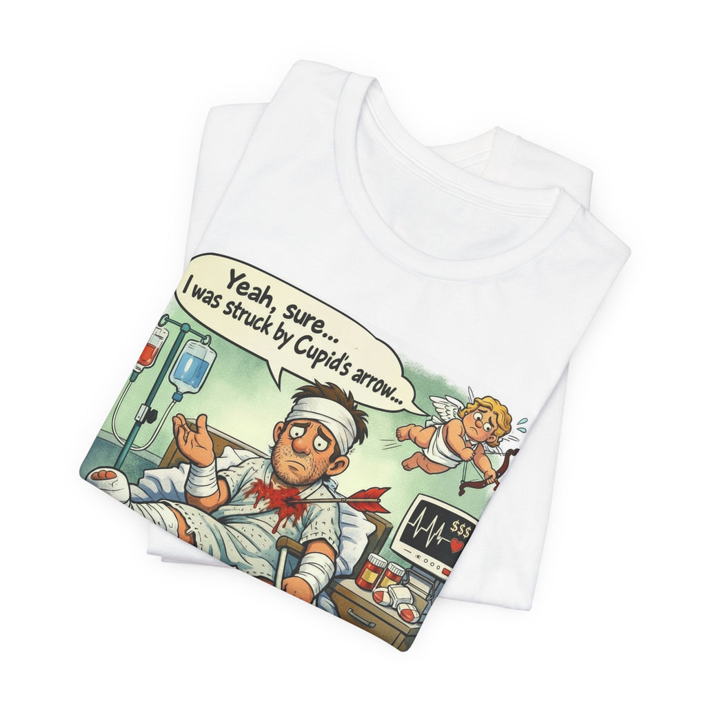 Graphic Tee — "But I Had No Health Insurance!!!" Vintage Comic Hospital Shirt